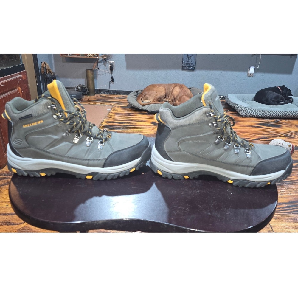 Skechers Selmen Enid Mens Hiking Boots Charcoal Gray Extra Wide Fit 204642WW 11 - Picture 3 of 6